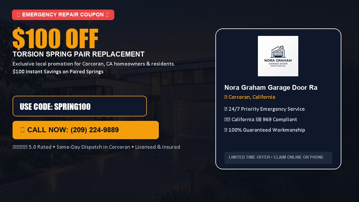 $100 OFF Heavy-Duty Torsion Spring Pair Replacement in Corcoran, CA